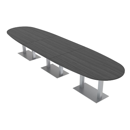 Skutchi Designs 45 in W, 165.75 in L, 29 in H, Engineered Wood Top, Grey HAR-BOVL-46X168-DOU-ASIANNIGHT